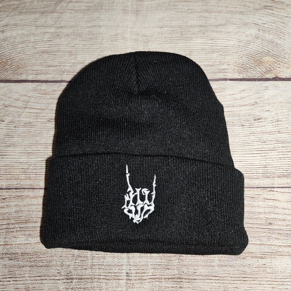 Other - Skeleton hand acrylic beanie hat